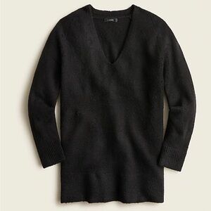 J. Crew Black V-Neck Tunic Sweater, size medium